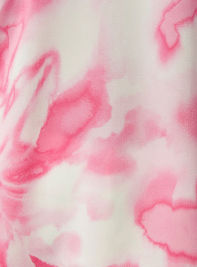 Marble Print Satin Top – Pink Elegance Edition