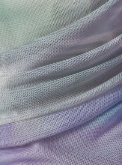 Iridescent Pleated Maxi Dress – Blue Dream Edition