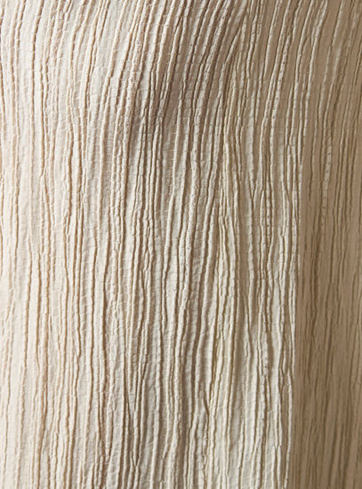 Textured Wide-Leg Pants – Cream